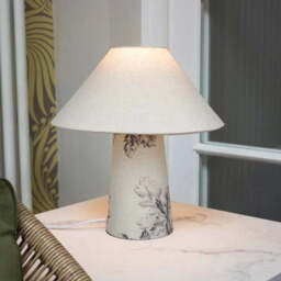 Oak Black - Fabric Lamp - With Cone Shade - 31cm - thumbnail 3