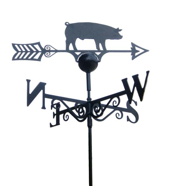 Pig Weathervane - UK Made Solid Steel - image 1