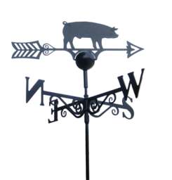 Pig Weathervane - UK Made Solid Steel - thumbnail 1