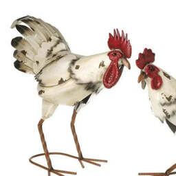 Standing Metal Cockerel - Garden Ornament