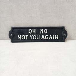 Cast Iron Sign - Oh No Not You Again - thumbnail 1