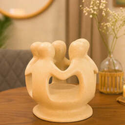 Family of Friends Natural Soapstone Ornament - 12cm
