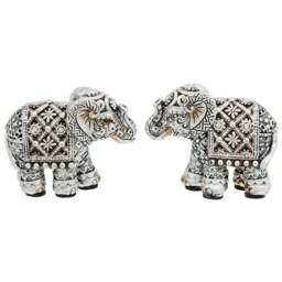 Silver Diamond Elephant Ornaments - Small - One Supplied