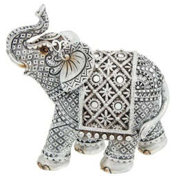 Silver Diamond Elephant Ornaments - Small - One Supplied - thumbnail 3