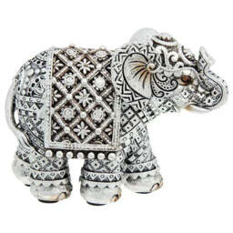 Silver Diamond Elephant Ornaments - Small - One Supplied - thumbnail 2