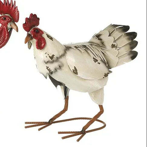 Standing Metal Hen - Garden Ornament - image 1