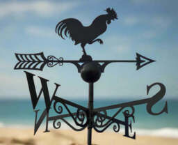 Cockerel Weathervane - UK Made Solid Steel - thumbnail 5