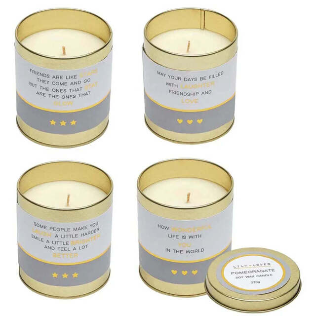 Special Friend Gift, Candle in Tin - Pomegranate Scented Soy Wax Candle - image 1