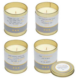 Special Friend Gift, Candle in Tin - Pomegranate Scented Soy Wax Candle - thumbnail 1