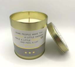 Special Friend Gift, Candle in Tin - Pomegranate Scented Soy Wax Candle - thumbnail 3