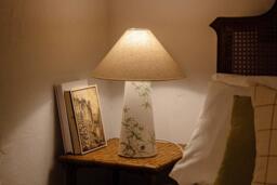 Green Thistles - Fabric Lamp - With Cone Shade - 43cm - thumbnail 3