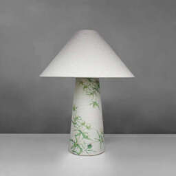 Green Thistles - Fabric Lamp - With Cone Shade - 43cm - thumbnail 3