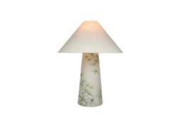 Green Thistles - Fabric Lamp - With Cone Shade - 43cm