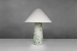 Green Thistles - Fabric Lamp - With Cone Shade - 43cm - thumbnail 2