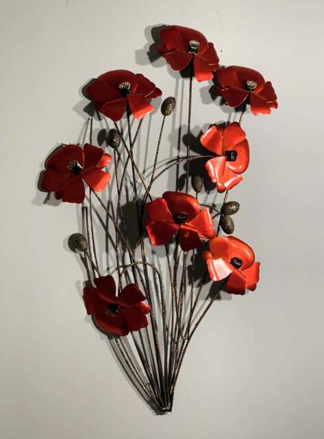 Poppy Metal Wall Art - DS