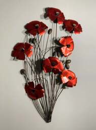 Poppy Metal Wall Art - DS