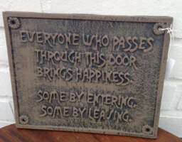 Cast Iron Sign - Everyone Who Passes - thumbnail 2
