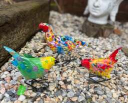 Blue and Green Chicken - Garden Bird - thumbnail 3