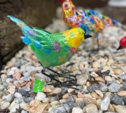 Blue and Green Chicken - Garden Bird - thumbnail 1