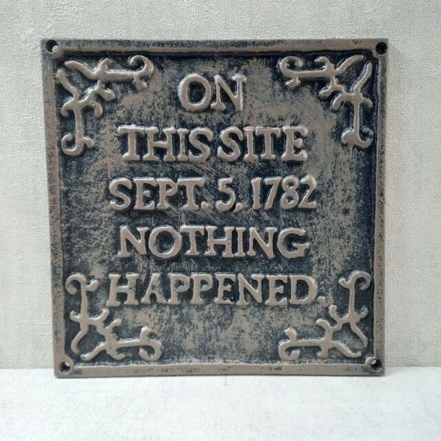 Cast Iron Sign - On this Site... - image 1