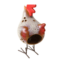 Ceramic Chicken Tealight Holder – Quirky Farmhouse Animal Candle Holder - thumbnail 5