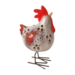 Ceramic Chicken Tealight Holder – Quirky Farmhouse Animal Candle Holder - thumbnail 1