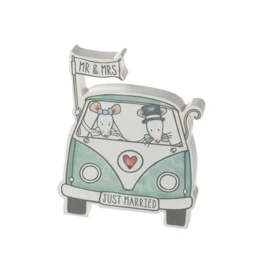 Just Married Mr & Mrs Mouse in Campervan - thumbnail 2