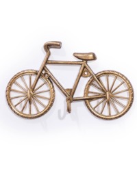 Gold Bicycle Shaped Wall Coat Hook - thumbnail 2