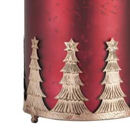 The Noel Collection Ruby Red Christmas Tree Candle Holder - Medium - thumbnail 2