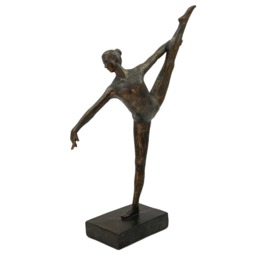 Bronze Effect Ballerina Ornament – Arabesque Pose - 32cm tall