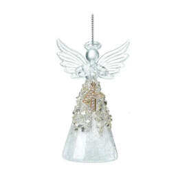 Alphabet Glass Angels - Hanging Decorations - K