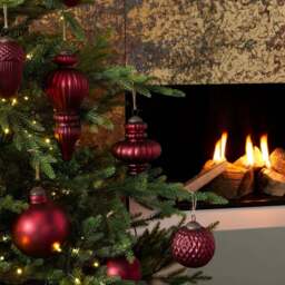 The Noel Collection Ruby Red Honeycomb Bauble - thumbnail 3