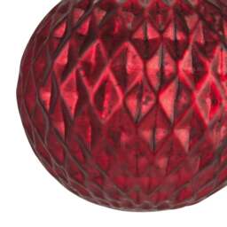 The Noel Collection Ruby Red Honeycomb Bauble - thumbnail 2