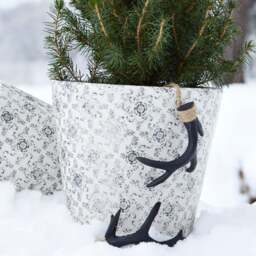 Matt Black Antler Christmas Tree Decorations - 2 Sizes Available - Large