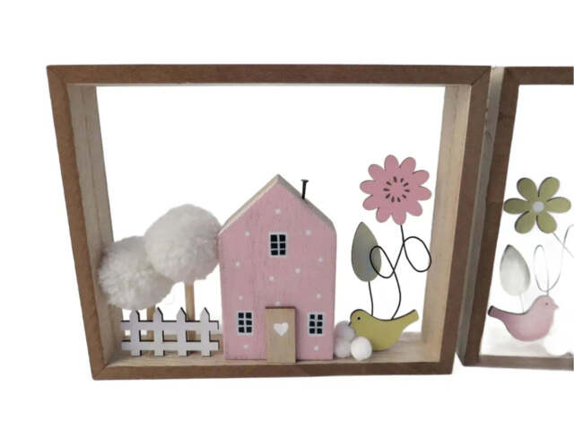 20x16.5cm House in frame - House Plinth