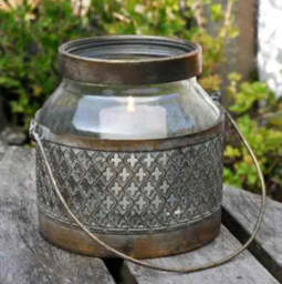 Alusia Glass Garden Lantern - Two Sizes - thumbnail 2