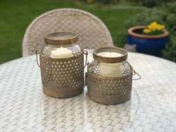 Alusia Glass Garden Lantern - Two Sizes - thumbnail 4