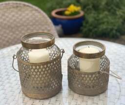 Alusia Glass Garden Lantern - Two Sizes - thumbnail 3