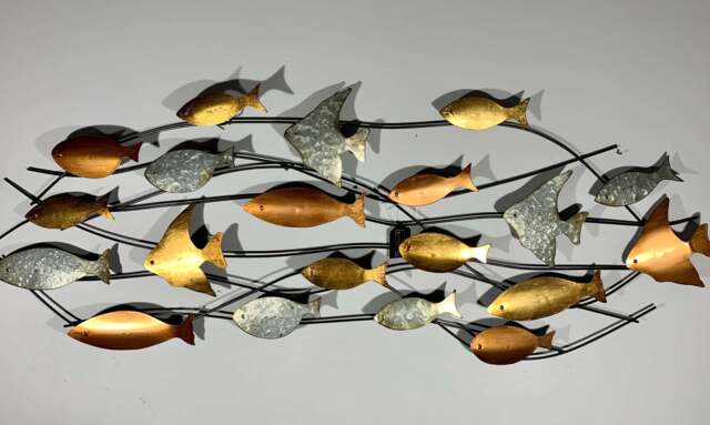 Metallic Fish Metal Wall Art - DS - image 1
