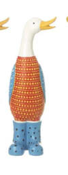 Standing Ducks In Boots - Orange/Blue - Medium