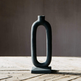 Black Oval Candle Holder - thumbnail 2