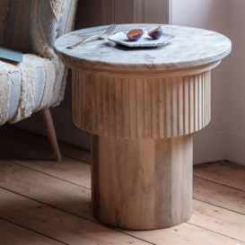 Graham and Green Isla Round Marble Side Table