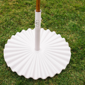 Graham and Green White Clamshell Parasol Base