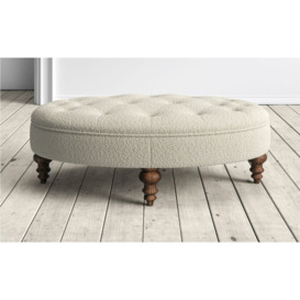 Graham and Green Diana Ottoman in Chalk Bouclé