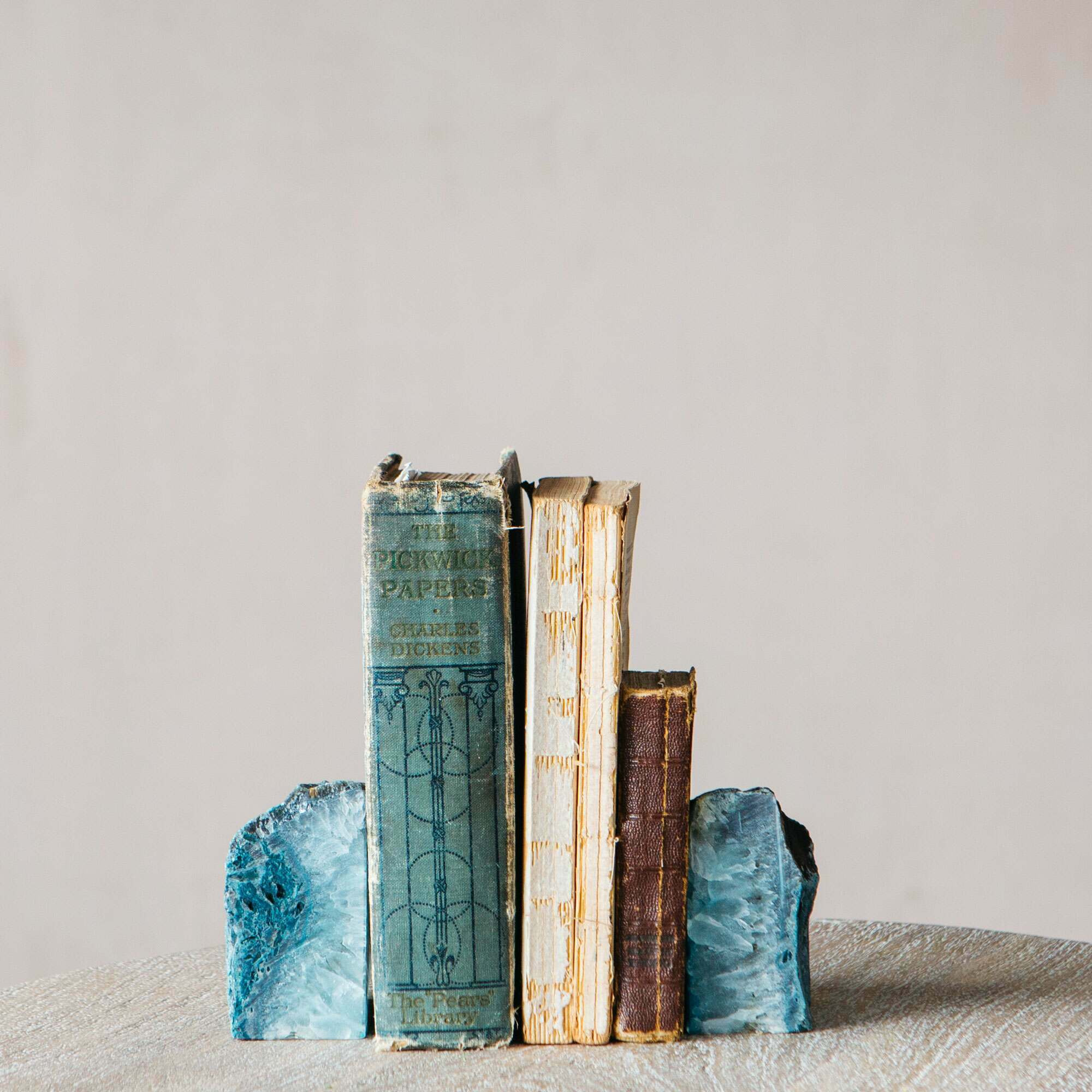 Graham and Green Blue Agate Bookends