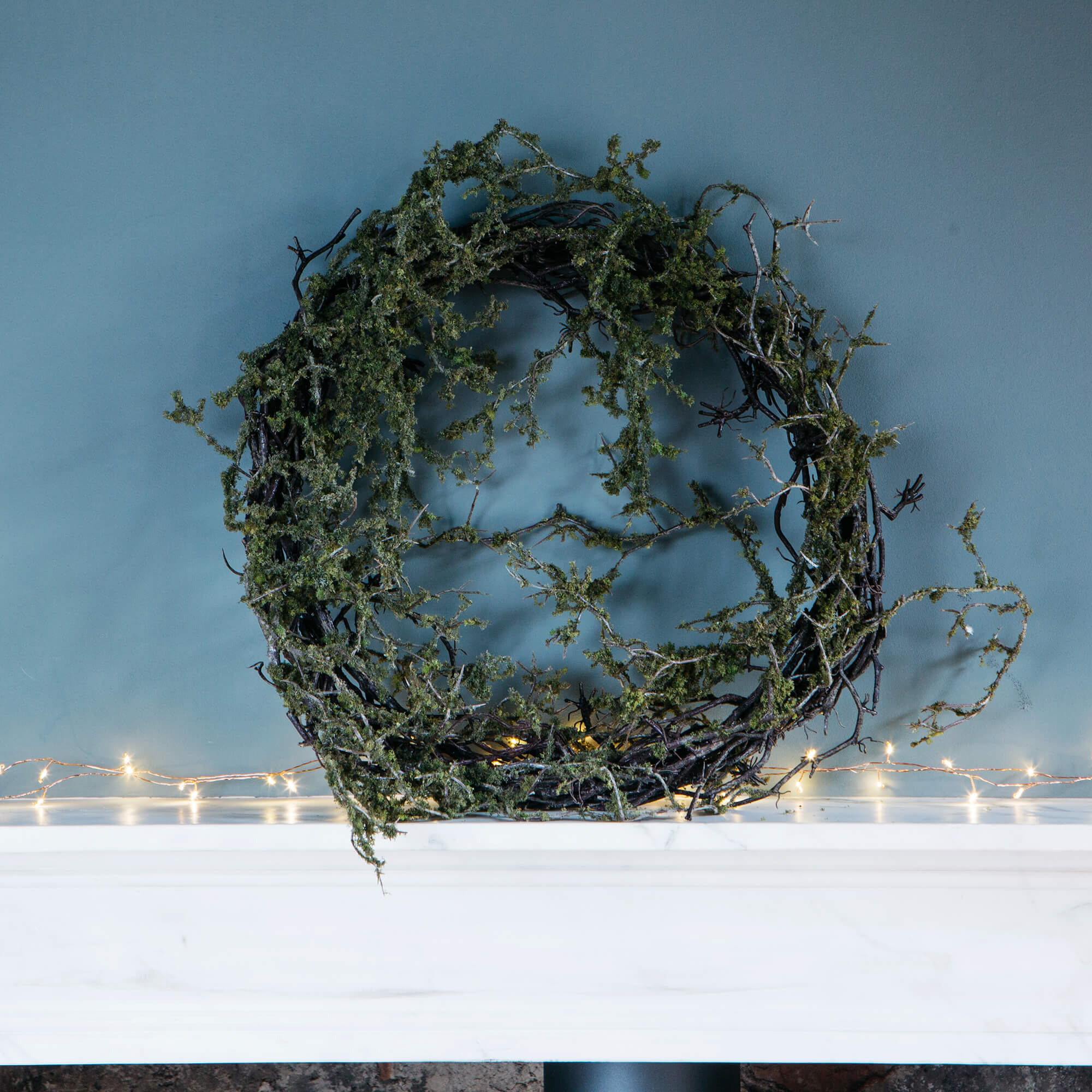 Graham and Green Twig and Moss Wreath