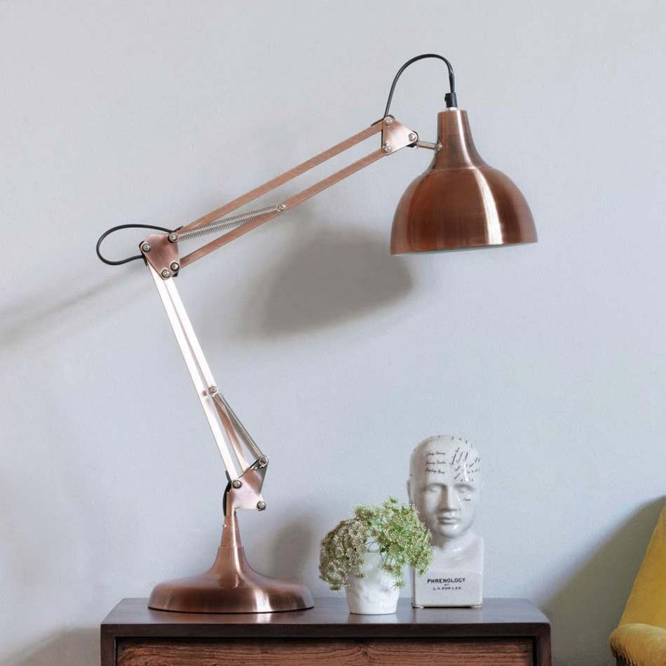Graham and Green Copper Angled Desk Lamp