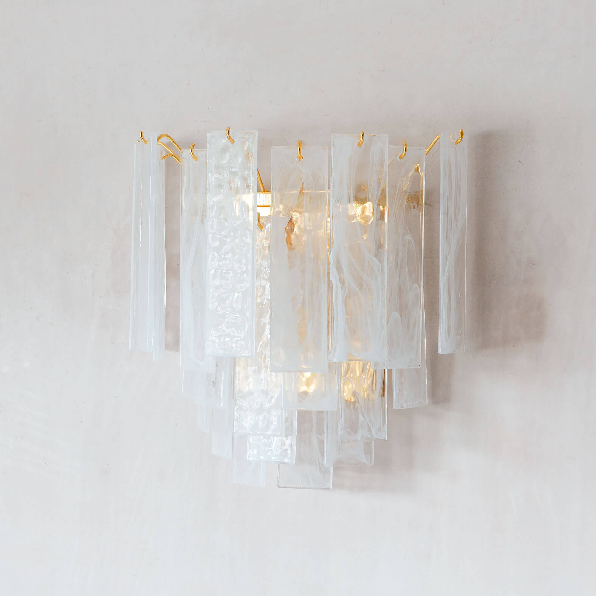 Marbled Glass Gold Wall Light - image 1