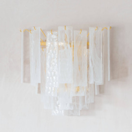 Marbled Glass Gold Wall Light - thumbnail 2
