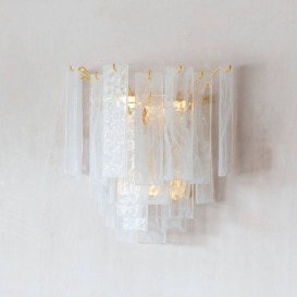 Marbled Glass Gold Wall Light - thumbnail 1